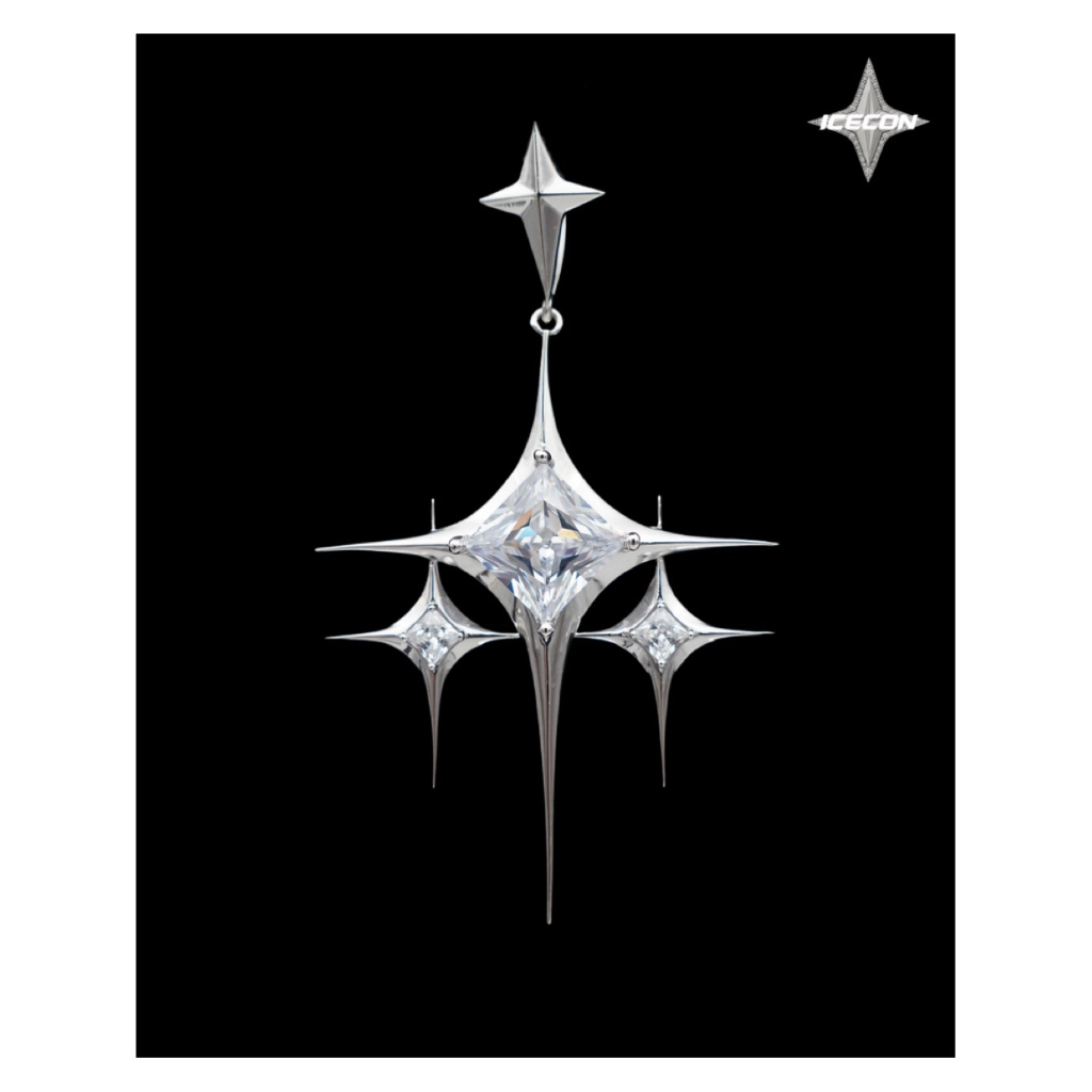 Dây Chuyền STELLAR NOVA CROSS Bạc 925 - Mạ Vàng Trắng Icecon ( STELLAR NOVA CROSS Necklace )