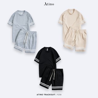 Bộ Set Đồ Thể Thao Nam Cộc Tay ATINO chất liệu Polyester Cao Cấp Hàn Quốc form Regular BTT.L.3.9258