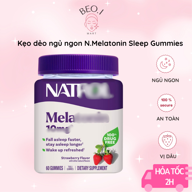 Kẹo Dẻo N.Melatonin Sleep Gummies 5mg 10mg - Beoi Mart