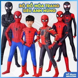 Bộ Hóa Trang Người Nhện Kèm Mũ Mặt Nạ Cho Bé Hóa Trang Siêu Anh Hùng Cosplay Halloween 