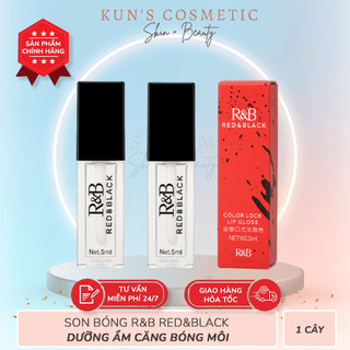 Son Bóng R&B Red&Black Dưỡng Ẩm Căng Bóng Môi Phù Hợp Makeup Chuyên Nghiệp 