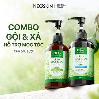  Bộ Đôi Dầu Gội Và Dầu Xả Chăm Sóc Tóc Tinh Dầu Hoa Bưởi Giúp Tóc Mềm Mịn Chắc Khỏe Chống Gãy Rụng NEOSKIN 250ml 