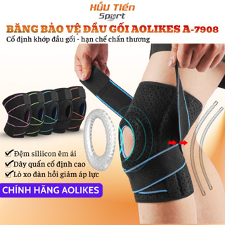  Băng Bảo Vệ Đầu Gối Aolikes AL7908 Đai Quấn Bó Bảo Vệ Khớp Gối Cao Cấp Thể Thao Tập Gym Đá Bóng 