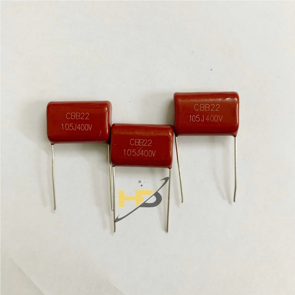Combo 3 Con Tụ CBB 630V 105J 1uF 105J630V 21mm Nâu Đỏ