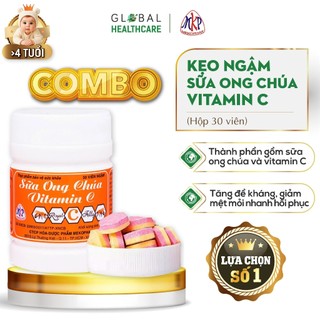 Kẹo ngậm sữa ong chúa Vitamin C - Đẹp da cho mẹ, Tăng đề kháng cho bé (Hũ 30 viên)