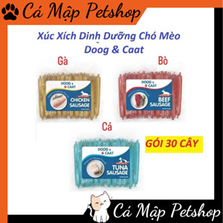  Xúc xích cho chó mèo Taotao Pets doog caat Xúc xích ăn liền cho chó mèo doog caat túi 30 thanh 