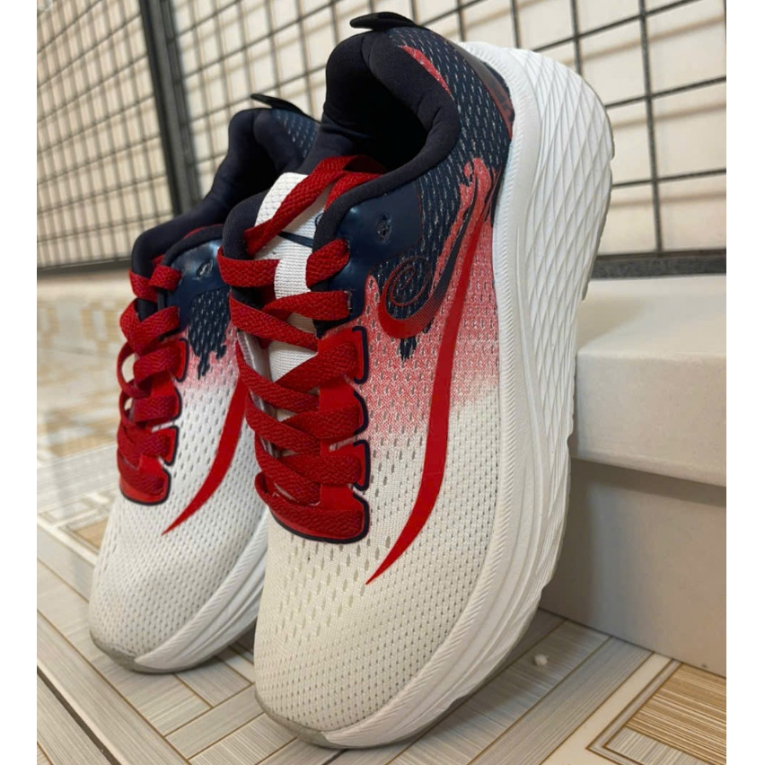 Giày Thể Thao Nam Nữ Mẫu Mới – Đa Dạng Kiểu Dáng, Nhiều Size | NP30 - Trắng-Đỏ-Navy - Tặng lót giày