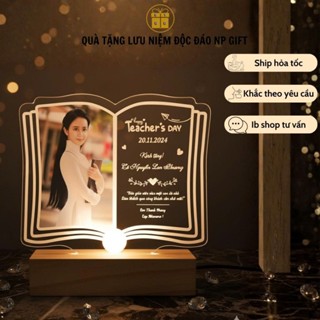  Quà tặng thầy cô giáo Món quà 20 11 ý nghĩa - Đèn ngủ đèn trang trí khắc hình và chữ theo yêu cầu 
