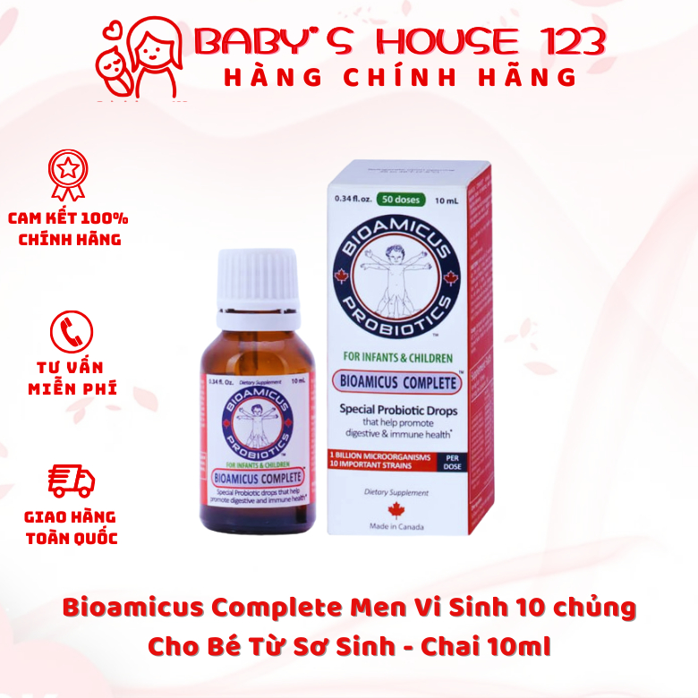 Bioamicus Complete Men Vi Sinh 10 chủng - Men 10 Chủng - Chai 10ml