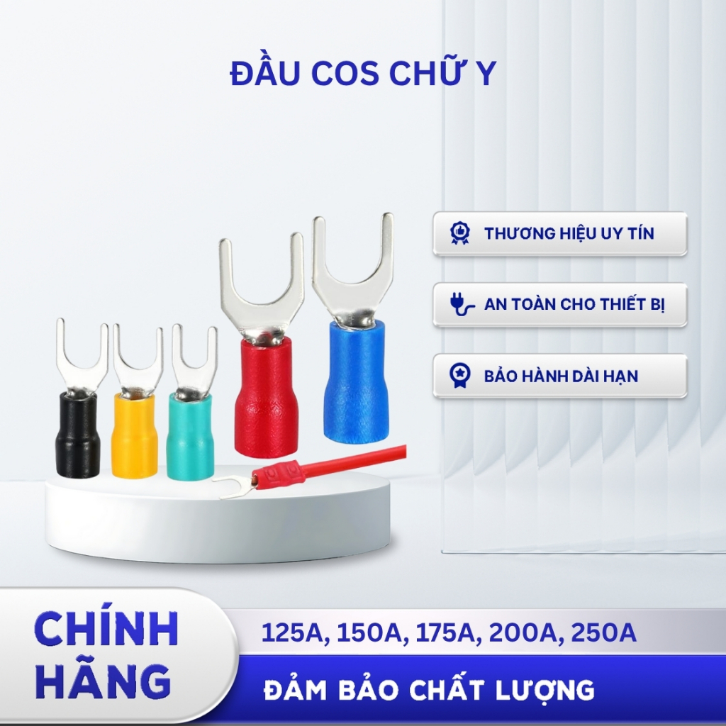 100 Đầu Cos Chữ Y SV, Cos Đầu Chữ Y Bắt Dây Điện, Dẫn Điện Tốt, Chống Oxy Hóa