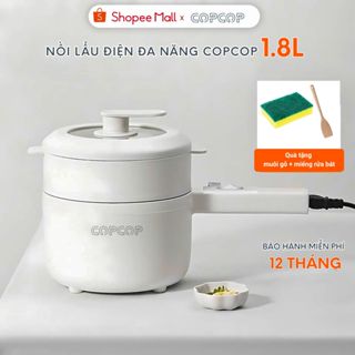  Nồi điện đa năng COPCOP nồi lẩu điện 1.8L chống dính công suất 700W kèm xửng hấp bảo hành 12 tháng 