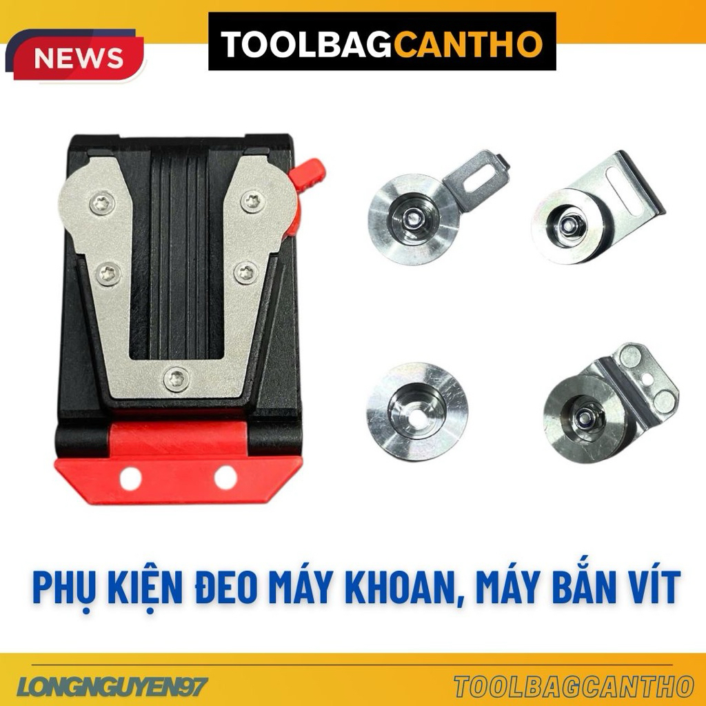 Phụ kiện gắn máy khoan, máy bắn vít ( đeo bên tay phải)