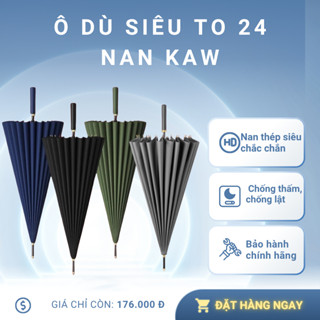Ô che mưa siêu to 24 nan đồng màu KAW, chống tia UV, chống thấm ,chống gió lật, siêu chắc chắn