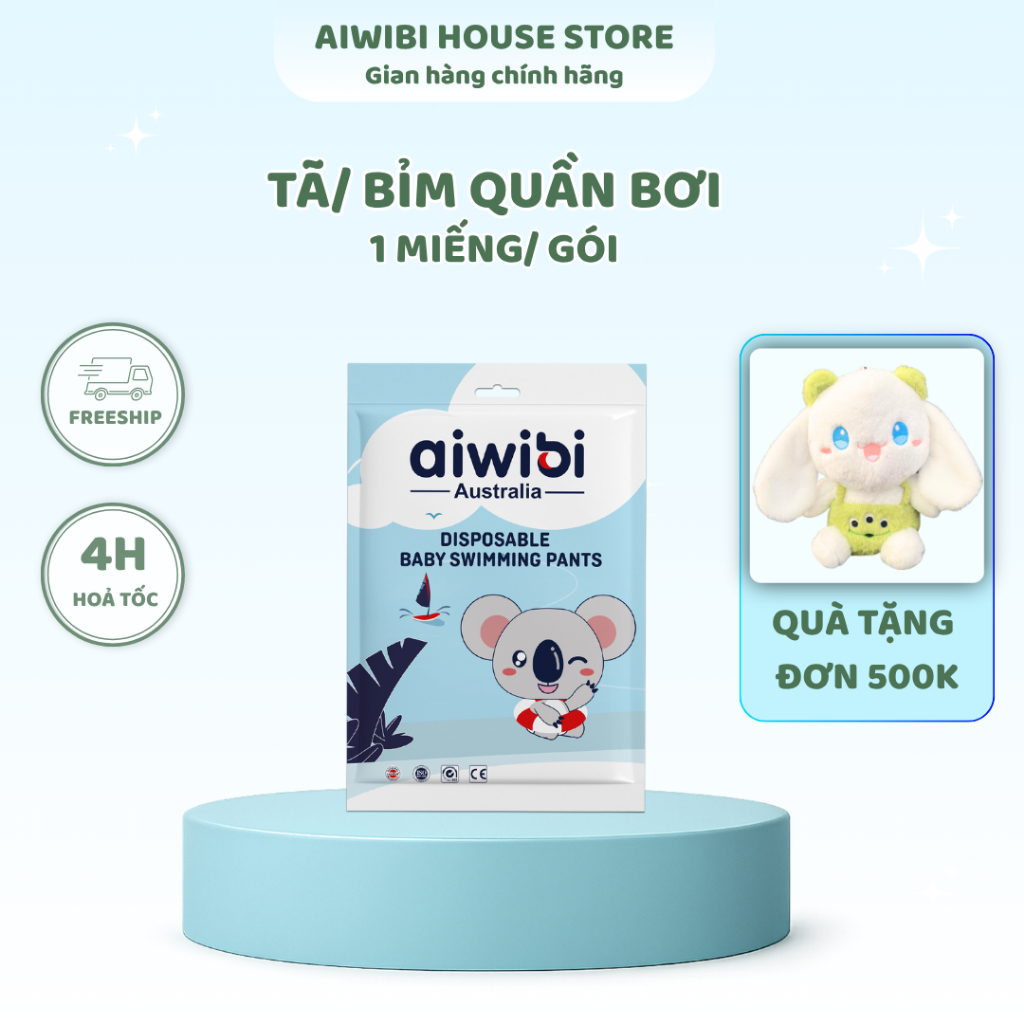 Tã/Bỉm bơi AIWIBI cao cấp  1 miếng/gói