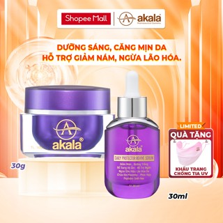  Combo Kem Dưỡng Sáng Da Ngừa Lão Hóa akala 30g & Serum Giảm Nám Ngừa Lão Hóa Căng Da akala 30ml 