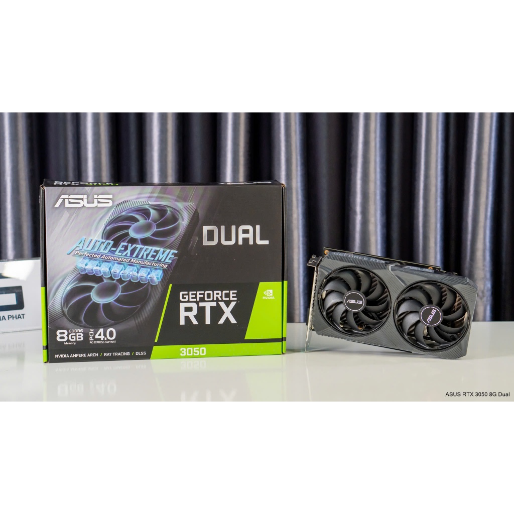 Card màn hình ASUS Dual GeForce RTX 3050 V2 OC Edition 8GB GDDR6 Gaming | VGA | Chính hãng BH 36T