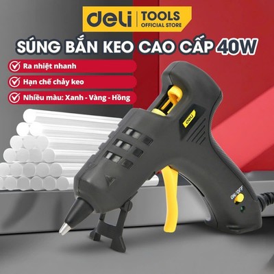 Súng Bắn Keo Deli, Súng Bắn Keo Công Suất 20W-100W Siêu Khỏe Không Gây Chảy Keo