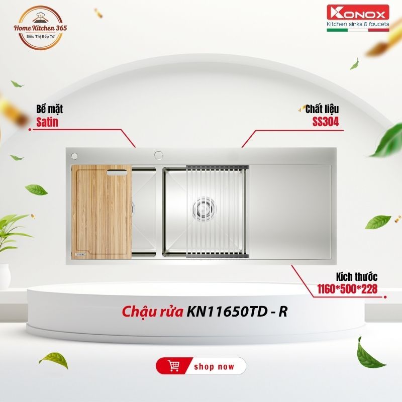 Chậu Rửa Bát Konox KN11650TD – Bền đẹp, sang trọng, hàng chính hãng cao cấp