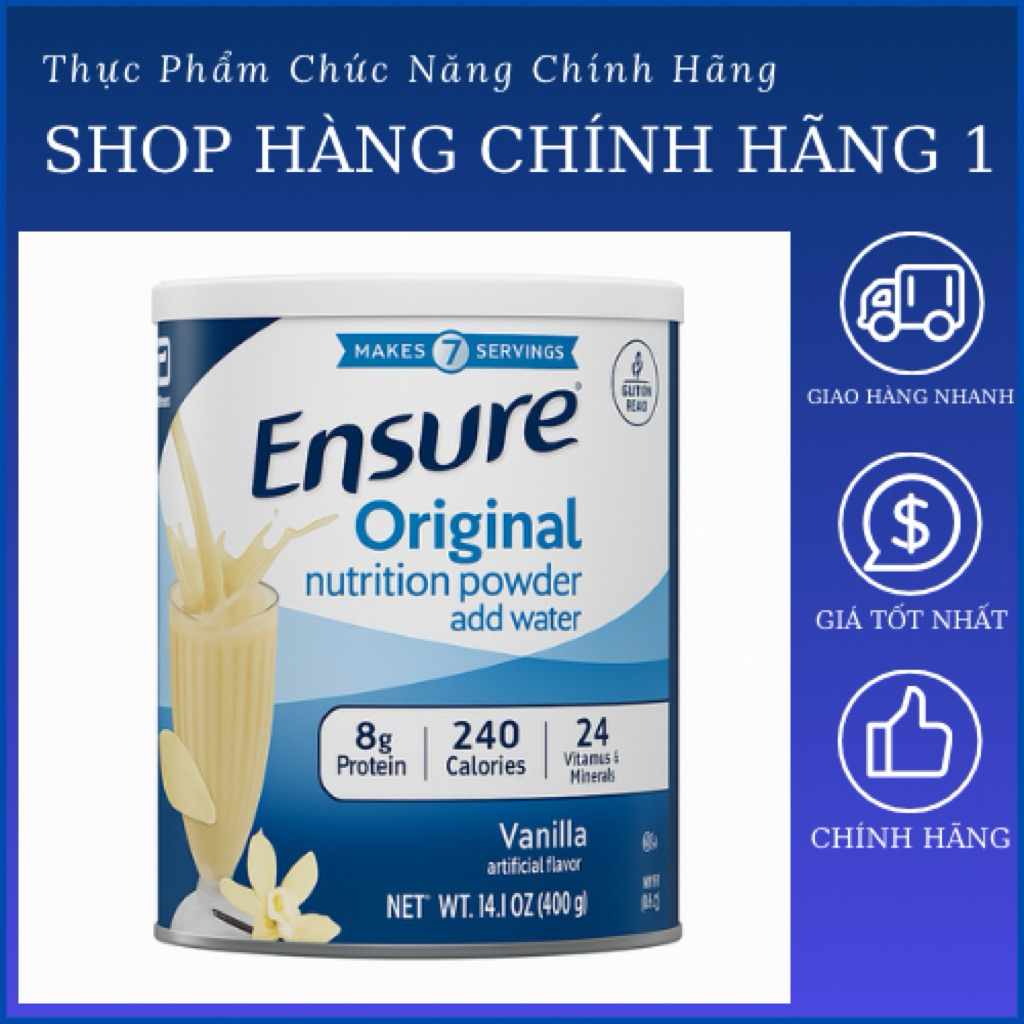 Sữa Ensure Original Vanilla 400g Mỹ chính hãng