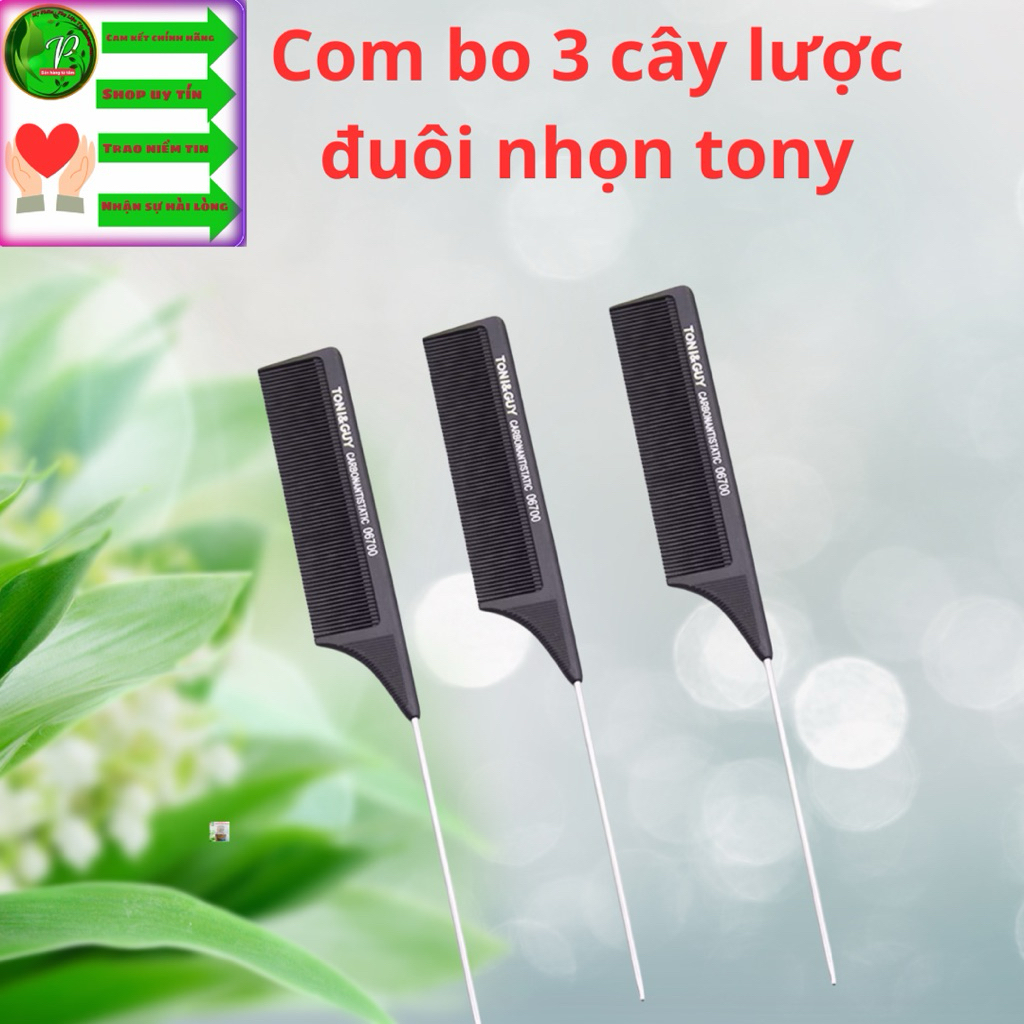 lược đuôi chuột toni  chia tóc tạo kiểu(combo 3cay)