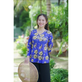 Áo Lẻ Bà Ba In Hoa TH NEW
