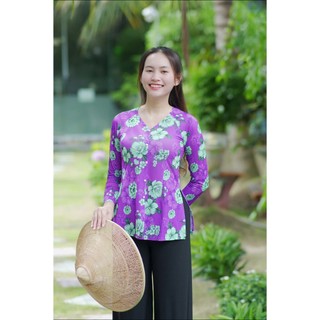 Áo Lẻ Bà Ba In Hoa TH NEW