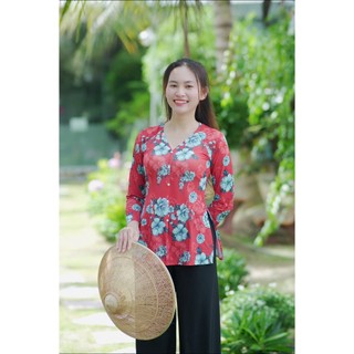 Áo Lẻ Bà Ba In Hoa TH NEW