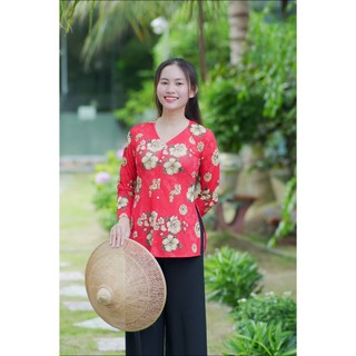 Áo Lẻ Bà Ba In Hoa TH NEW