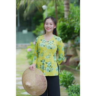 Áo Lẻ Bà Ba In Hoa TH NEW