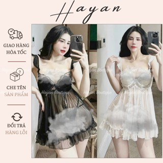  HT101 Váy ngủ sexy cúp v1 sang chảnh có GỌNG kèm ĐỆM LÓT,đồ ngủ 2s ren xuyên thấu HT101 