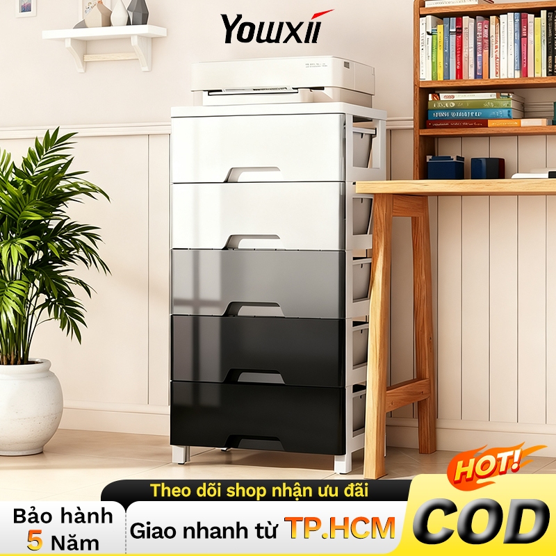 YOWXII Tủ đựng đồ  nhiều tầng bằng PP,có ngăn kéo Đa Năng, Kệ Để Đồ Tiện Lợi