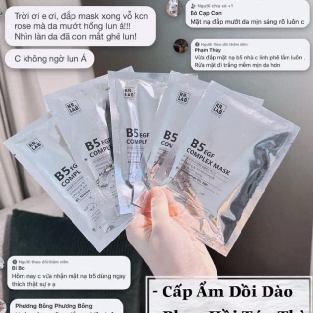 10 miếng Mặt nạ B5 Krlab Yuejin B5 cấp ẩm phục hồi tổn thương sau treatment