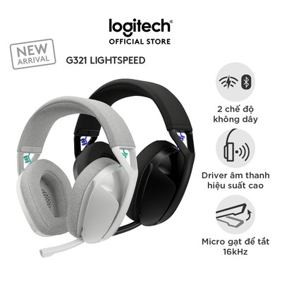 [Livestream] Tai nghe Gaming không dây Bluetooth Logitech G321 LIGHTSPEED - Cần micro 16 kHz, pin 20 giờ