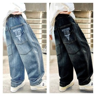 [M-141] Quần Jeans Bé Trai LALAKIDS 18-60kg Chất Liệu Jeans Mềm Phong Cách Can Sẻ Thân Size 120-180