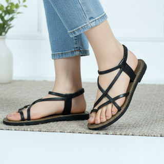  Giày sandal nữ đế bệt dây chéo đủ kiểu siêu bền kèm hình thật size 36 39 Dép quai hậu nữ đi học 