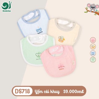  Yếm Dokma Cài Khuy Cổ Tròn Yếm Tam Giác Xếp Ly Nhiều Màu Sắc Cho Bé DS718 DS636 