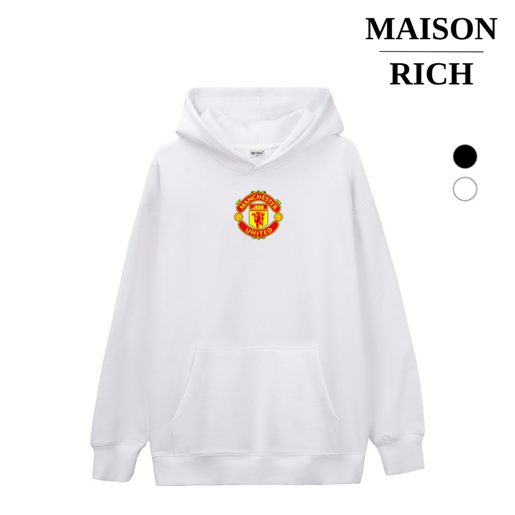 Áo Hoodie Maison Rich Premium Nỉ Logo Mid Câu Lạc Bộ Bóng Đá Manchester United Fc