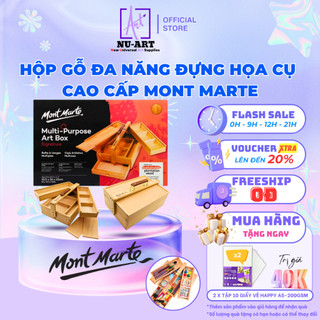 Hộp Gỗ Đựng Họa Cụ Đa Năng Cao Cấp Mont Marte – Chính Hãng, Sang Trọng, Tiện Lợi