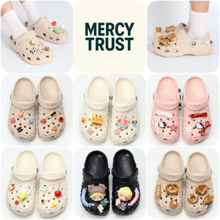 [Tặng Sticker Bộ + Vớ + Nút] Dép Mercy Trust Kim Cương Nam Nữ EVA Mềm Êm – Dép Sục Dễ Thương, Chống Trượt
