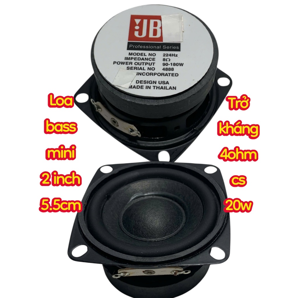 Củ Loa rời mid bass JB 2 inch 4ohm 15w DIY loa mini, loa bluetooth - giá 1 cái