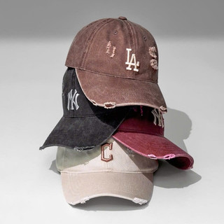   CHÍNH HÃNG - TẶNG TÚI MLB  MŨ NÓN LƯỠI TRAI MLB CHẤT VẢI JEAN DENIM HOT TREND 2025 LOGO PHỐI THÊU RÁCH SIZE TĂNG CHỈNH 
