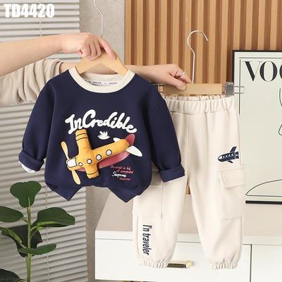 Set Thu Đông Áo Sweeter Kèm Quần Dài Jean Cho Bé Trai 1-5 Tuổi MINTSCLOSET Quảng Châu TD4376