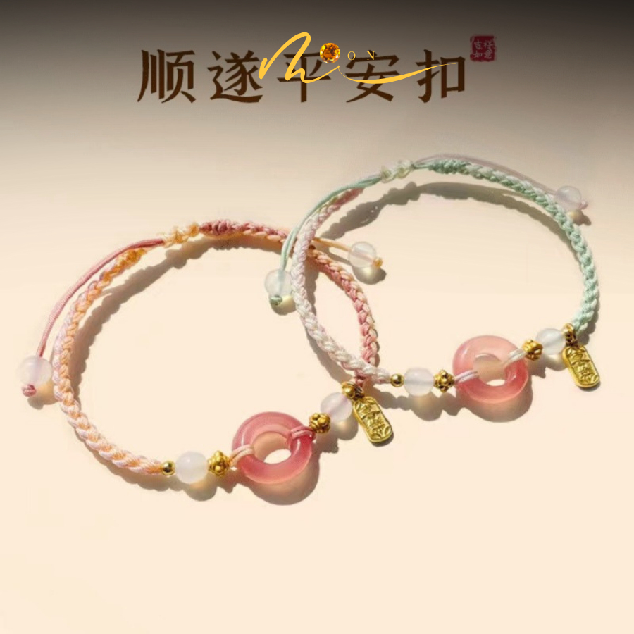 Vòng tay khóa Bình An, May Mắn, Vòng Tay May Mắn Cho Nữ Sinh phụ kiện quà tặng ý nghĩa