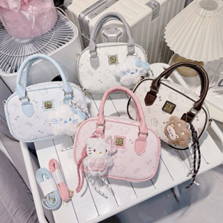  Túi Xách Mini Hello Kitty  hoặc Sanrio  Màu Xanh Trắng Họa Tiết Ngộ Nghĩnh 