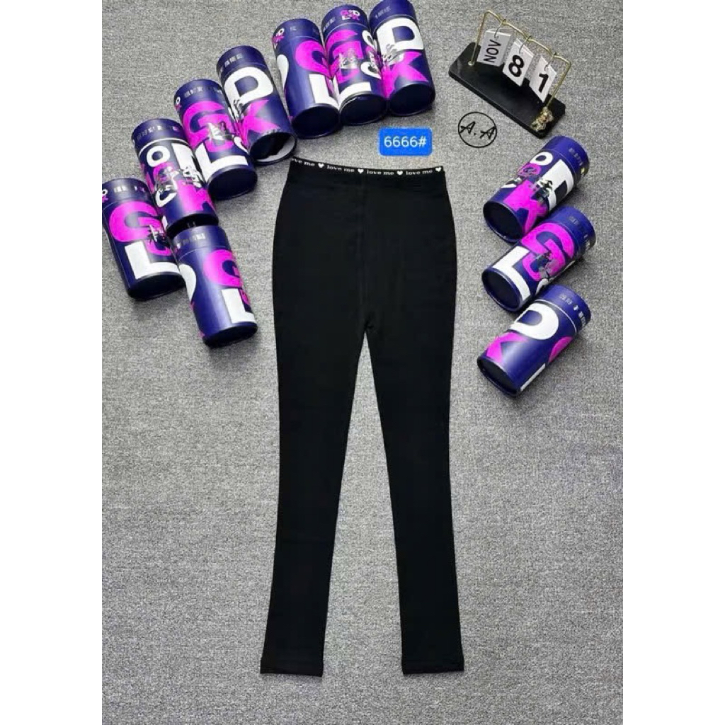 Quần legging lót nỉ hộp tròn 6666