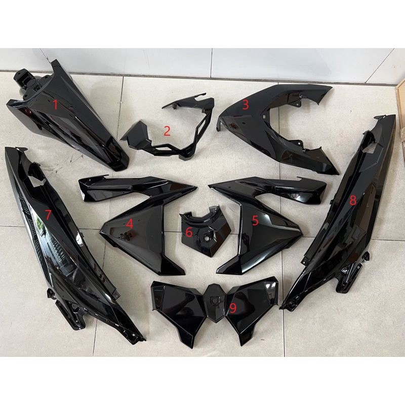 dàn áo click 125 2015 2016 2017 màu ĐEN BÓNG ( bán lẻ từng món )