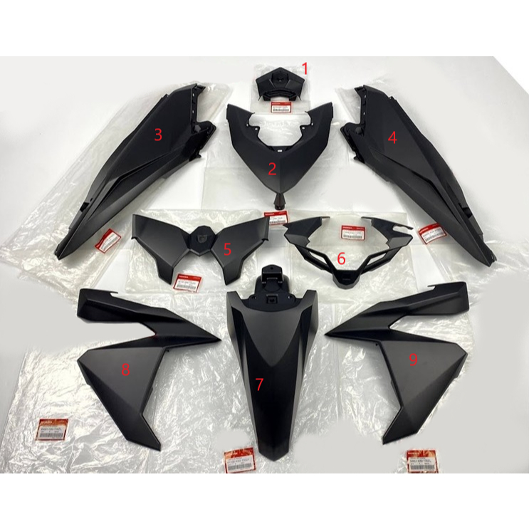 dàn áo Click 125 2015 2016 2017 màu ĐEN NHÁM ( bán lẻ từng món )