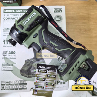 Máy bắn vít dùng pin Dekton dòng Compact GEN 3 M21-CV250PRO Lực siết 250N.m Motor Brushless 