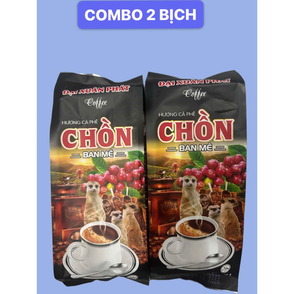 1KG Cà phê hương Chồn Ban Mê Đại Xuân Phát bịch 500GR ( bao bì mới )