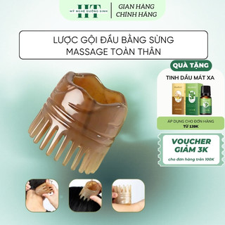  Lược gội đầu lược sừng chải tóc spa massage gội đầu dưỡng sinh mát xa đầu. kích thích mọc tóc giảm rụng hiệu quả 